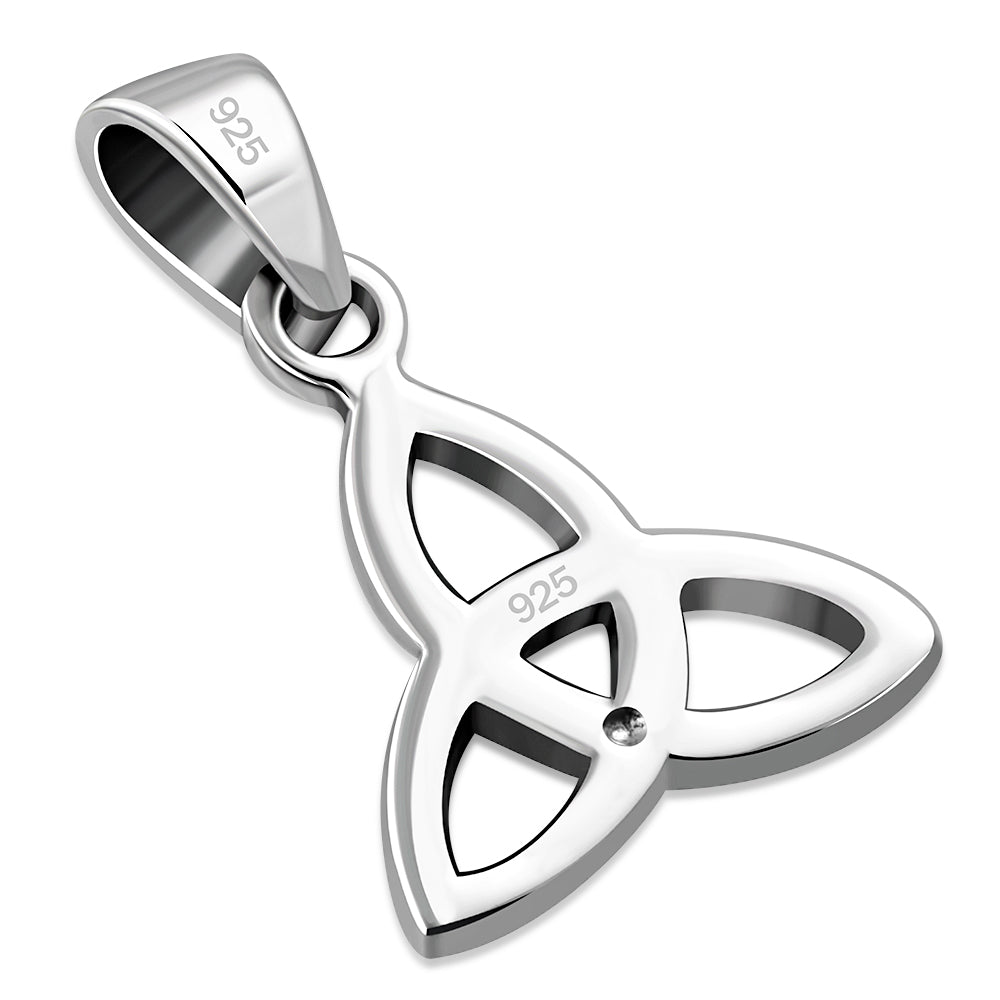 Tiny Celtic Trinity Knot Silver Pendant