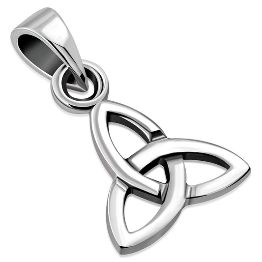 Tiny Celtic Trinity Knot Silver Pendant