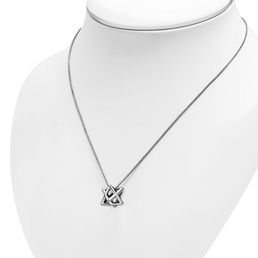 Merkaba Star David Silver Pendant