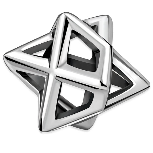 Merkaba Star David Silver Pendant