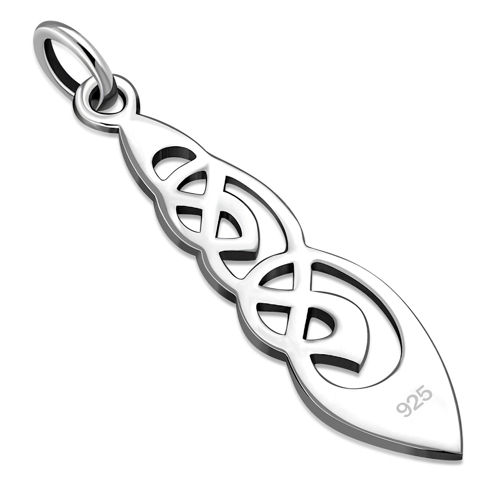 Long Light Plain Silver Celtic Pendant | 170223_Pendants_to_remove