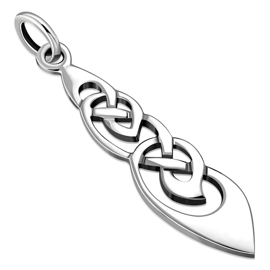 Long Light Plain Silver Celtic Pendant | 170223_Pendants_to_remove