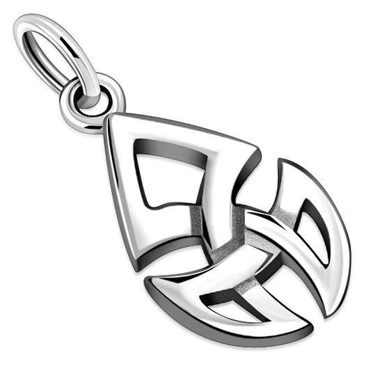 Tiny Silver Celtic Trinity Pendant