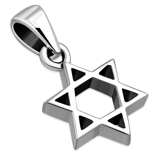 Tiny Plain Silver Star of David Pendant