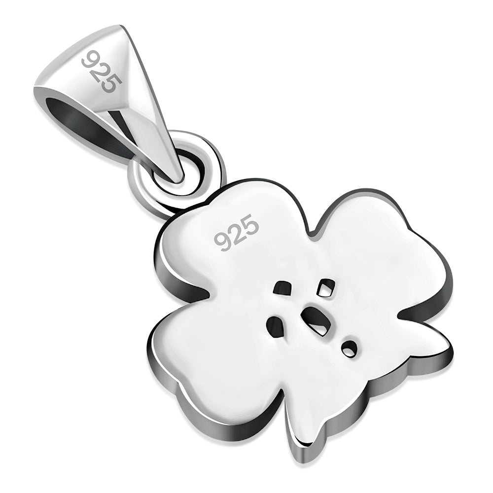 Tiny Plain Silver Shamrock Pendant