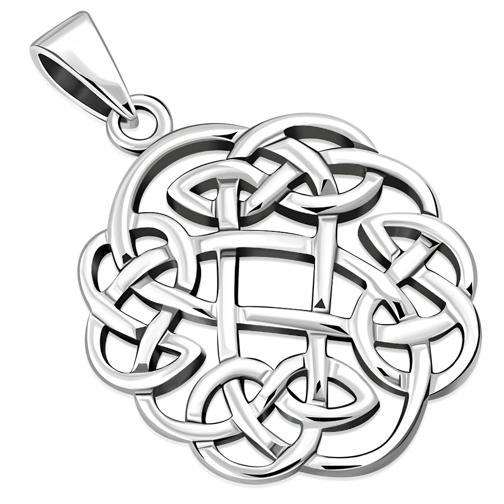 Celtic Knot Silver Pendant Irish Jewelry