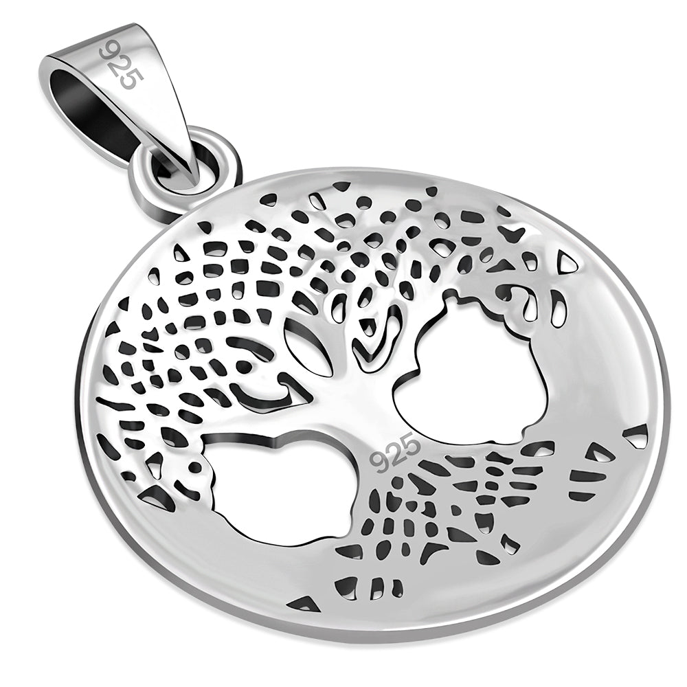 Large Celtic Tree of Life Silver Pendant