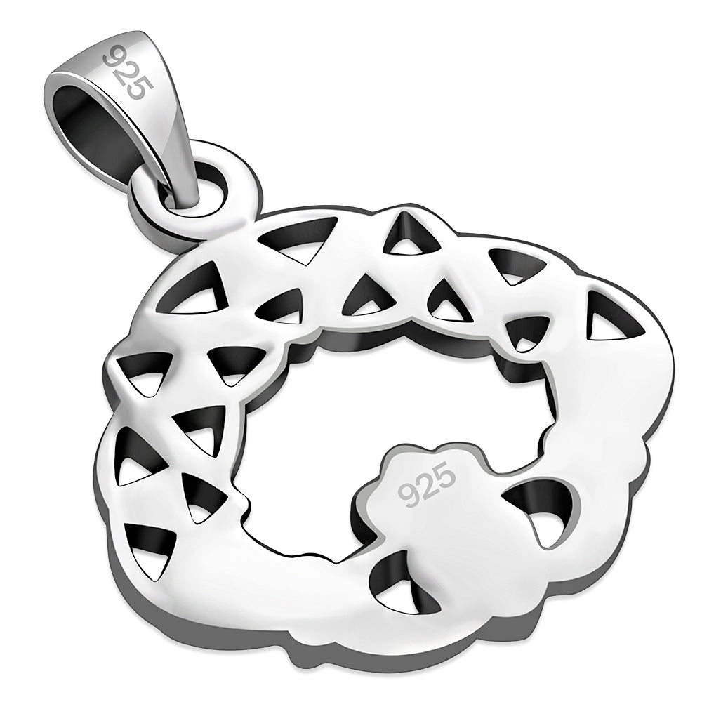 Claddagh Celtic Trinity Silver Pendant