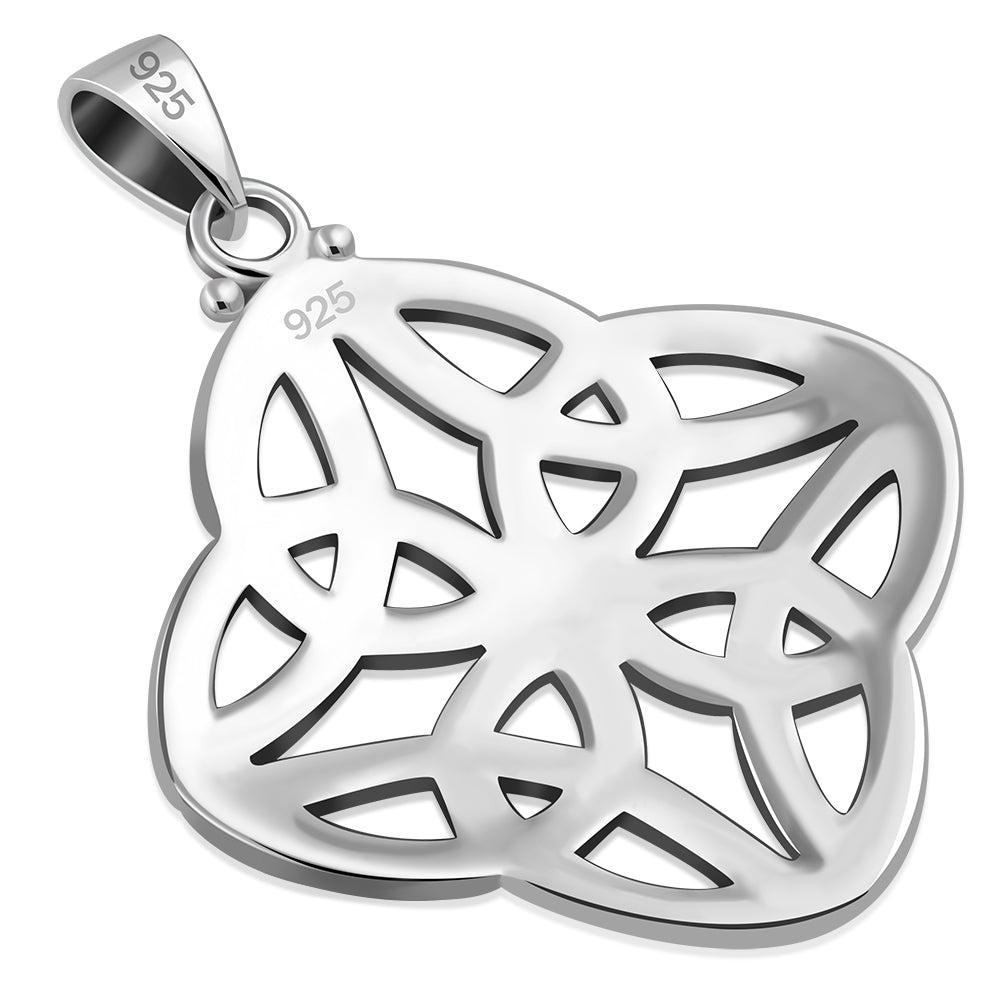 Large Celtic Knot Silver Pendant