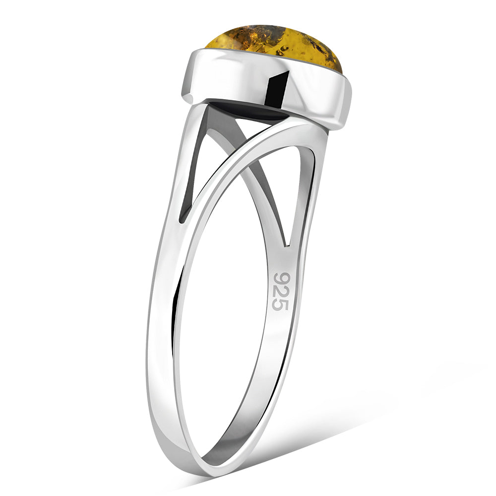 Baltic Amber Sterling Silver Ring