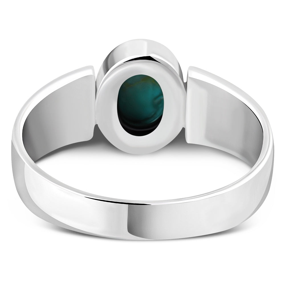 Celtic Turquoise Stone Sterling Silver Ring
