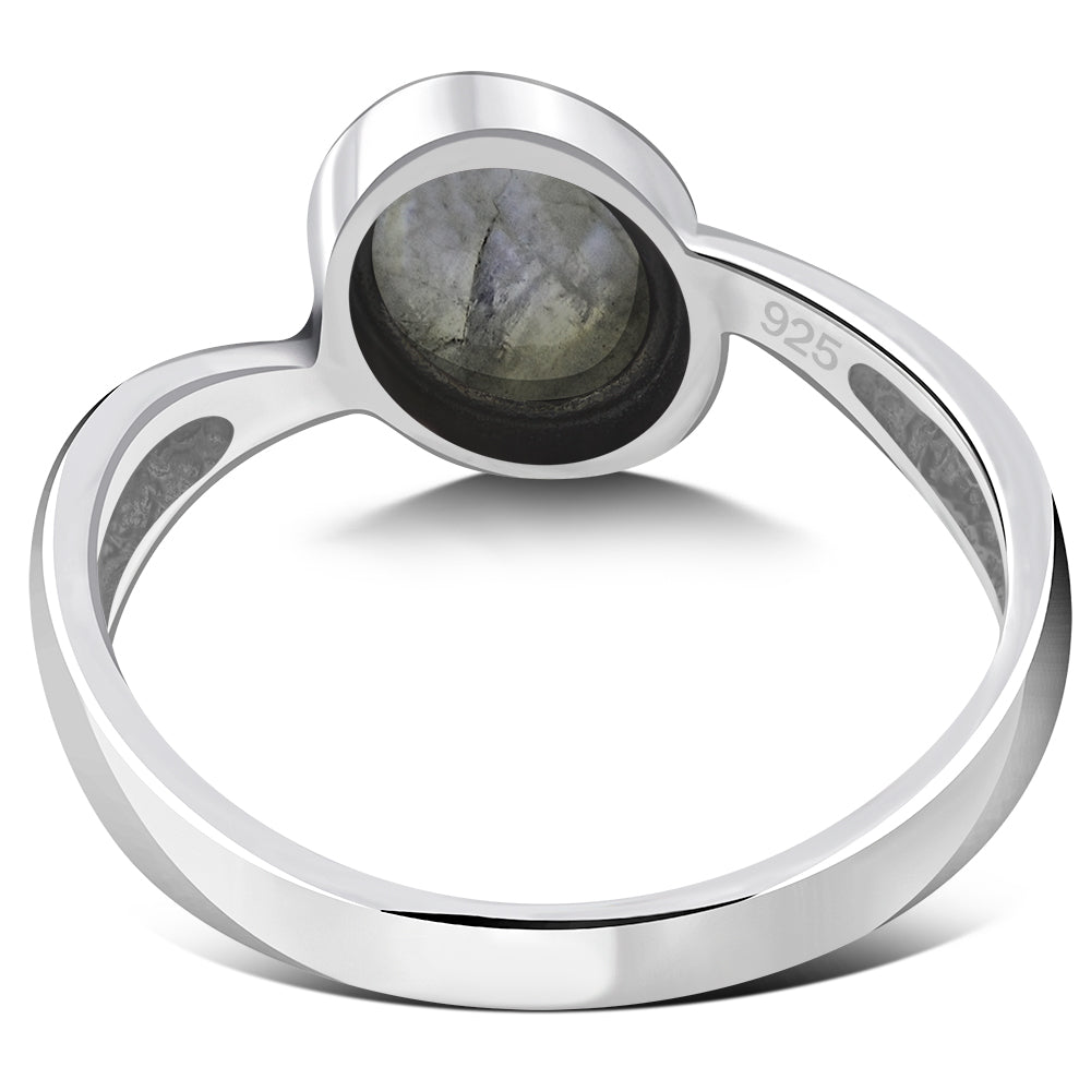 Rainbow Moonstone Sterling Silver Ring