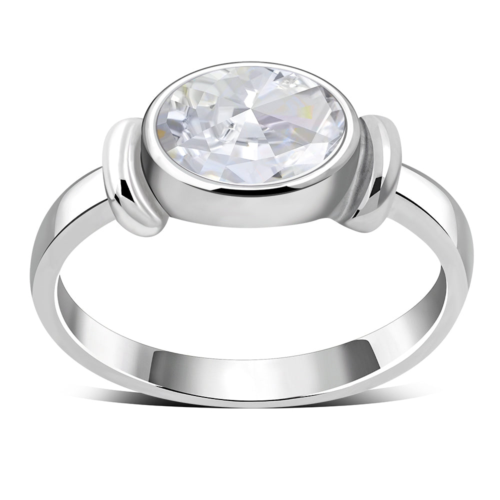 Delicate Cubic Zirconia Silver Ring