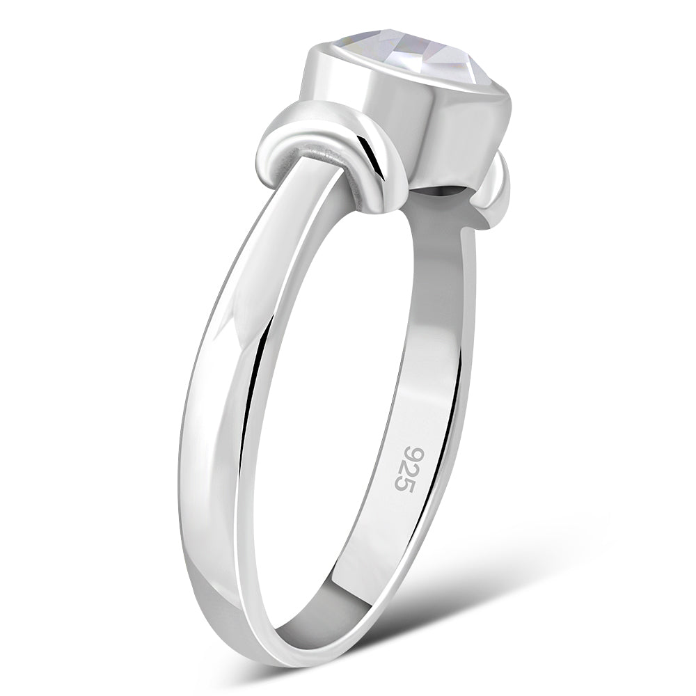 Delicate Cubic Zirconia Silver Ring