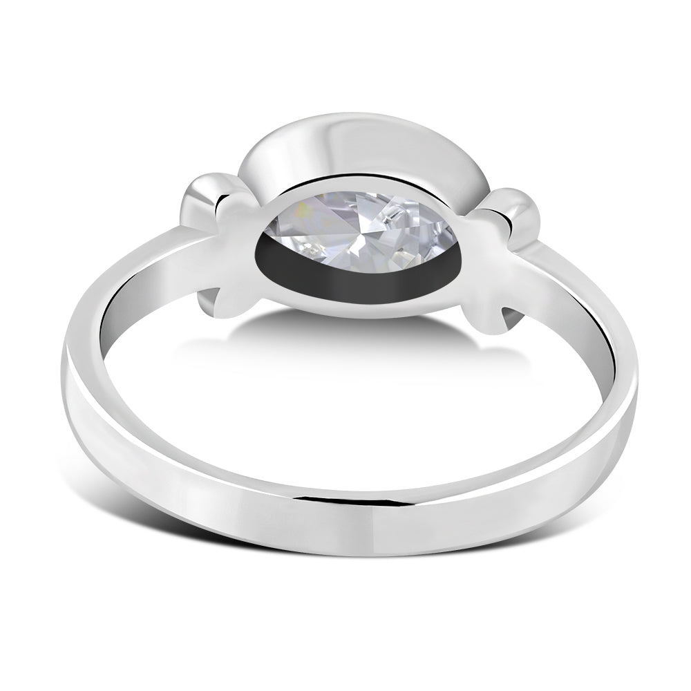 Delicate Cubic Zirconia Silver Ring