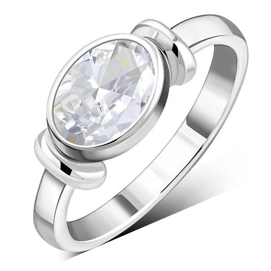 Delicate Cubic Zirconia Silver Ring