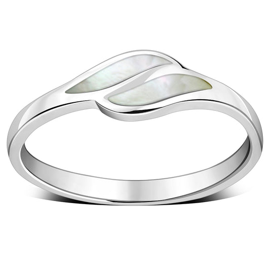 Mother of Pearl Shell Silver Ring