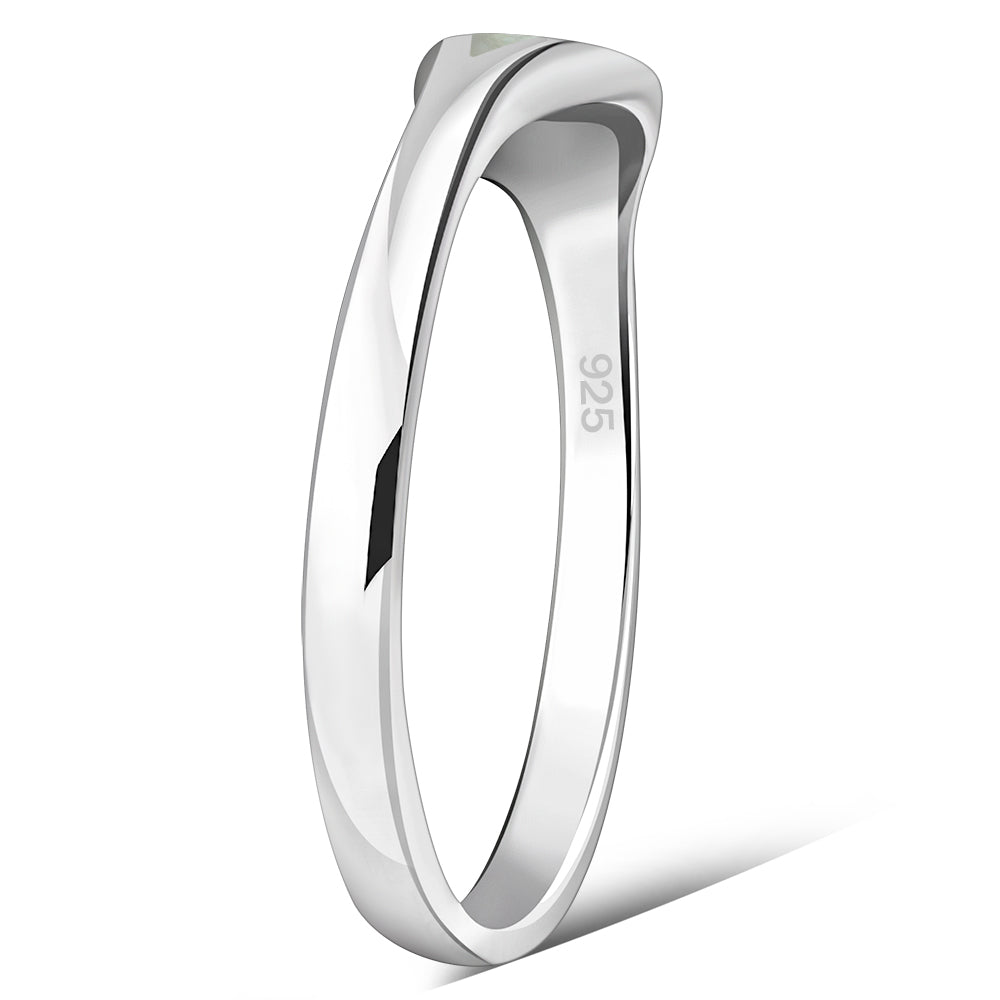 Mother of Pearl Shell Silver Ring