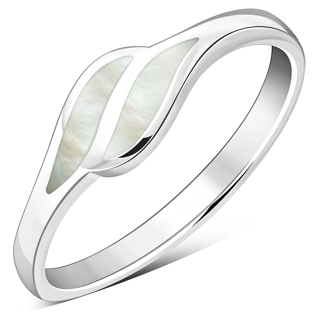 Mother of Pearl Shell Silver Ring