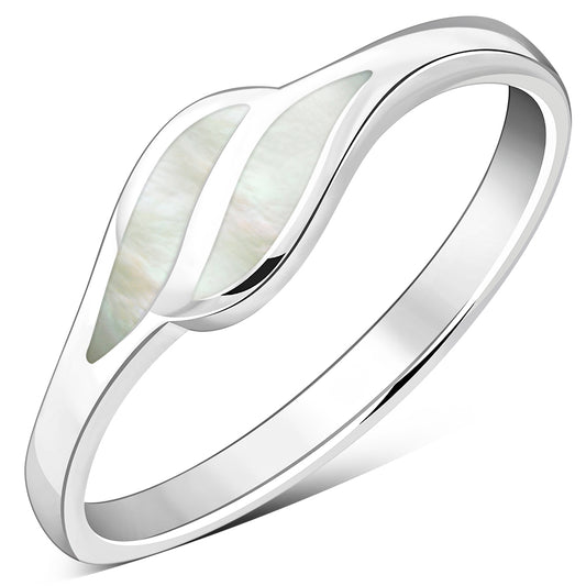 Mother of Pearl Shell Silver Ring