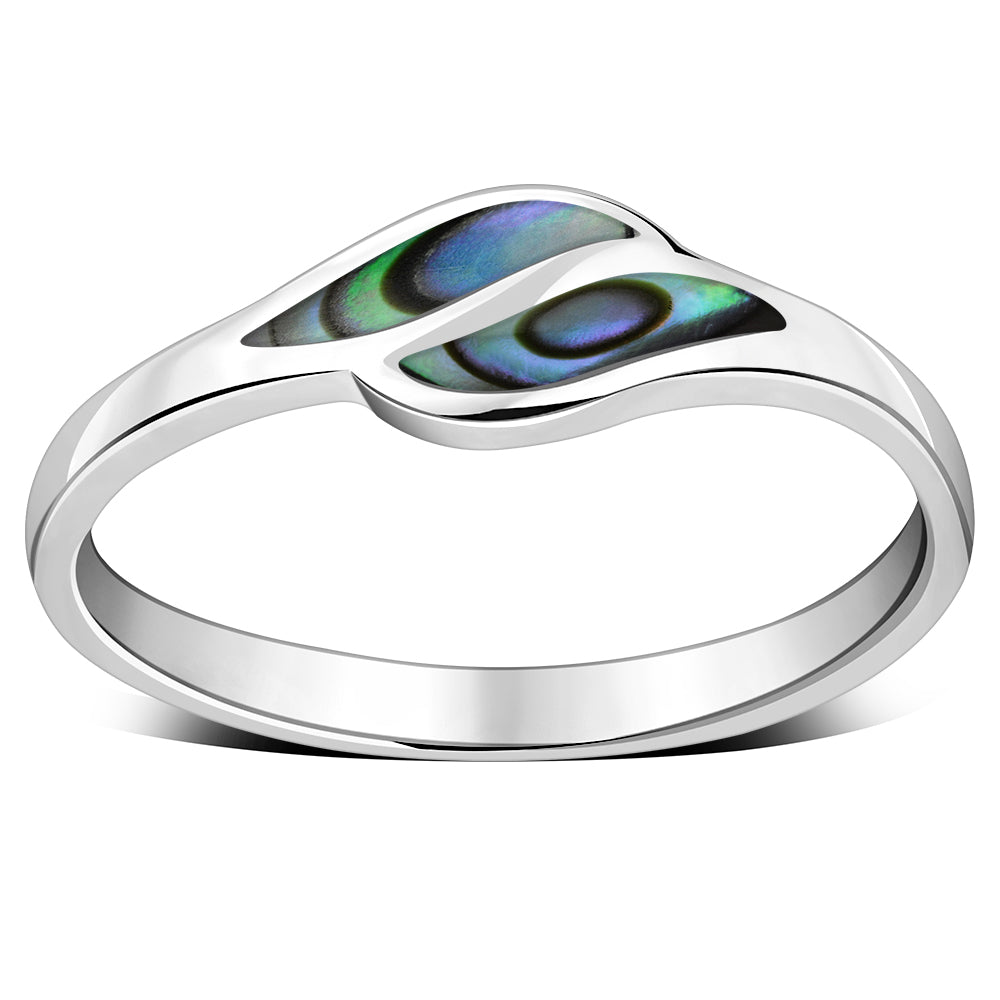Abalone Sea Shell Silver Ring