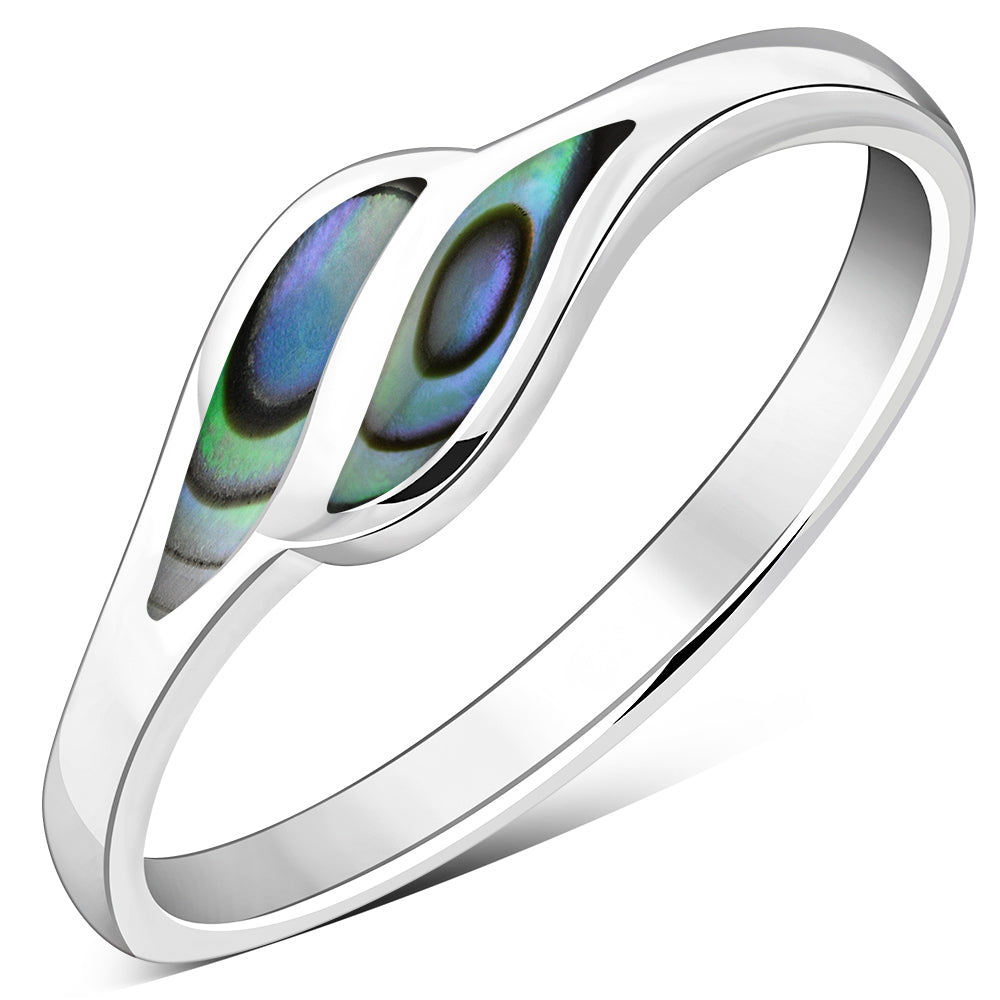 Abalone Sea Shell Silver Ring