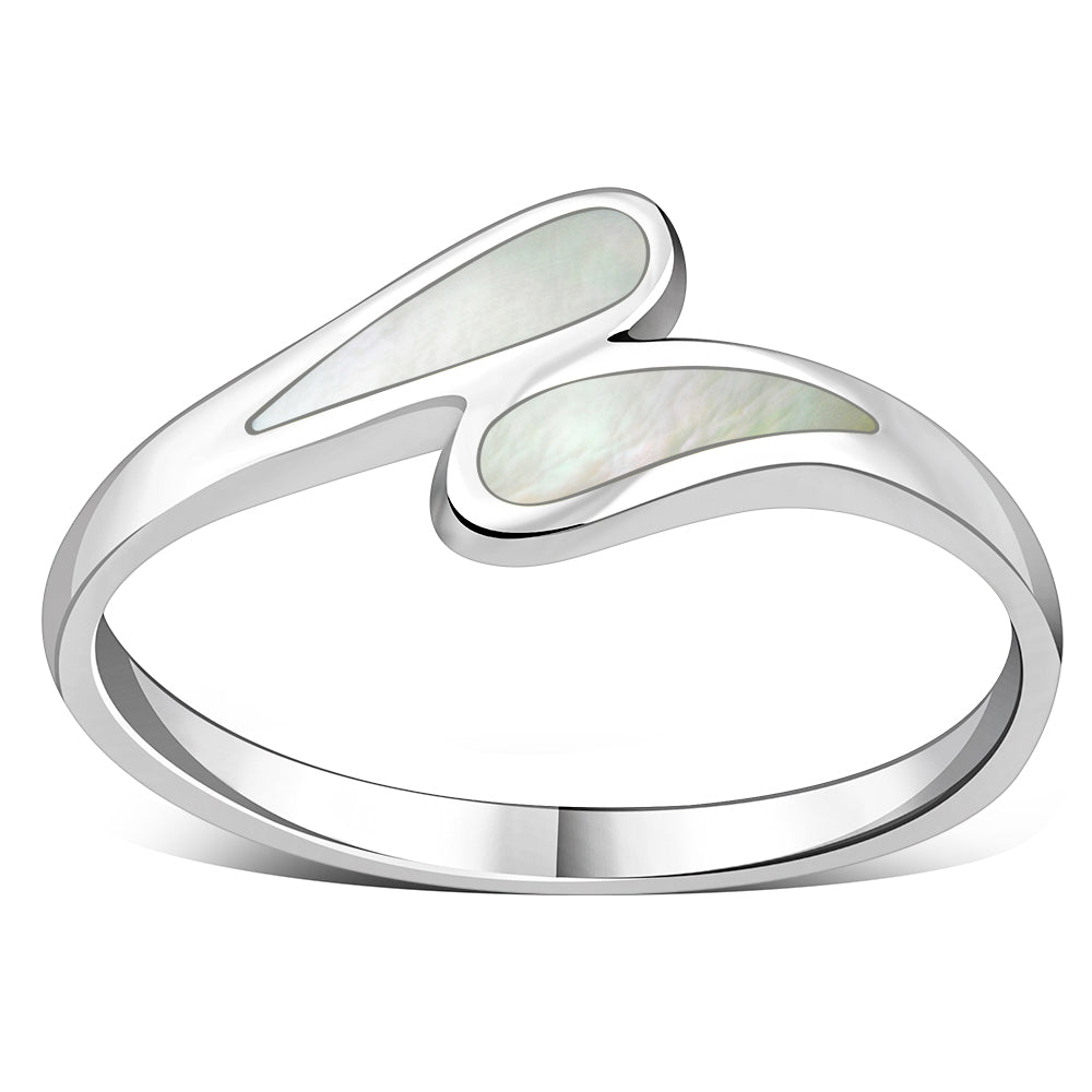 Mother of Pearl Sterling Silver Drops Ring