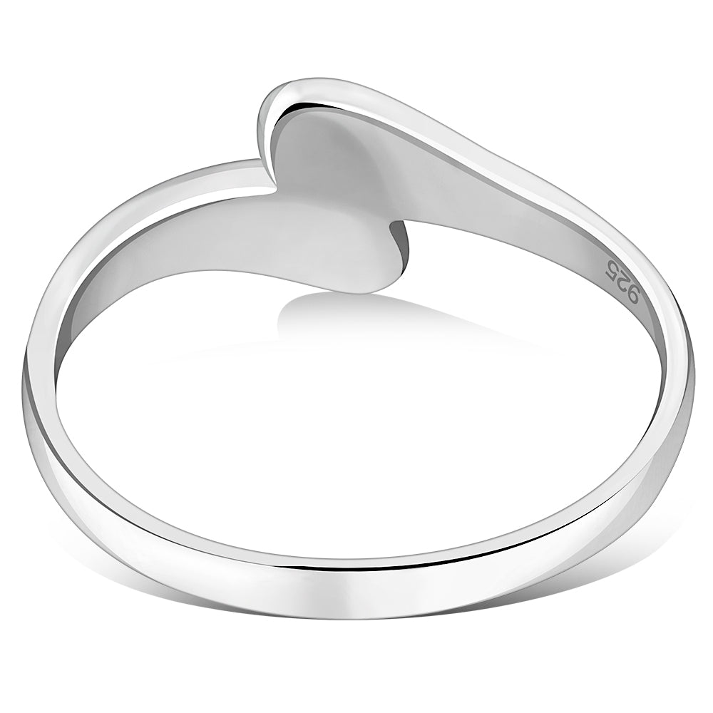 Abalone Shell Silver Drops Ring
