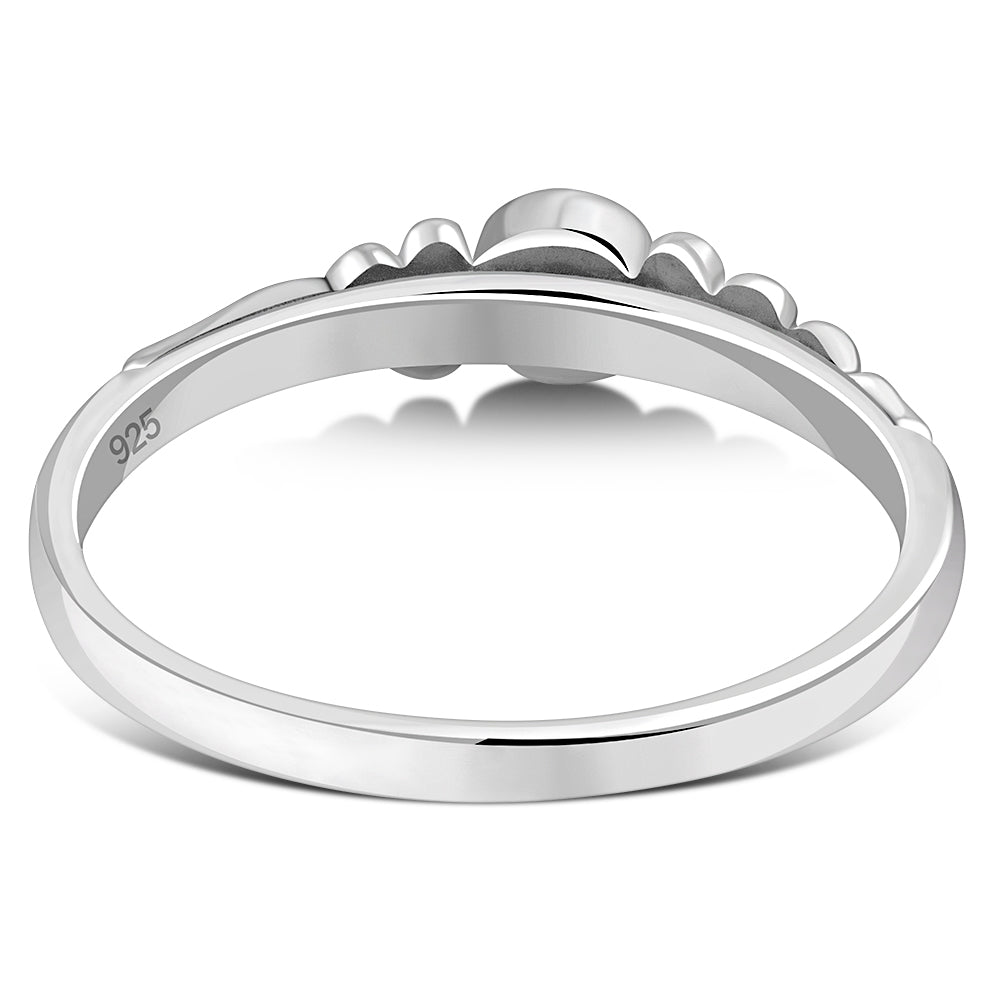 Rainbow Moonstone Sterling Silver Ring