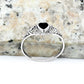 Heart Black Onyx Sterling Silver Ring