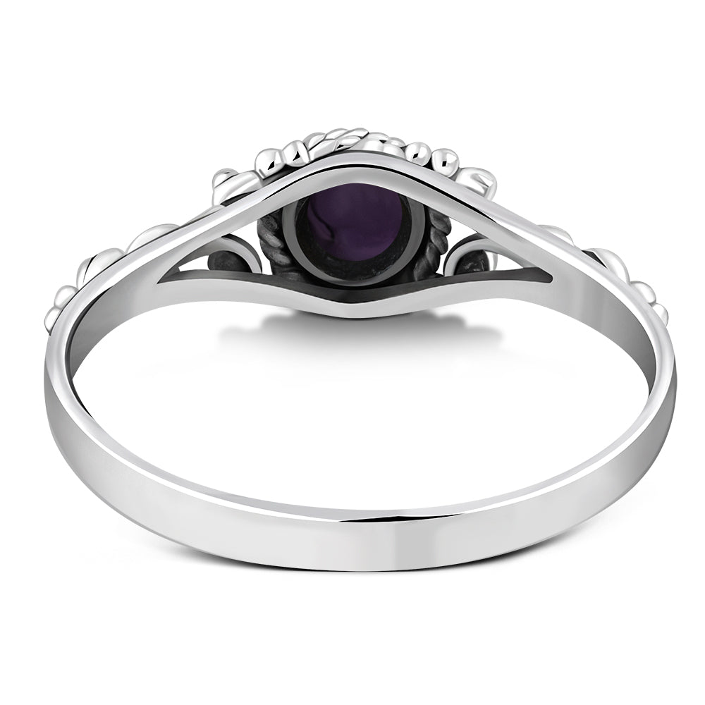 Amethyst Stone Sterling Silver Ring