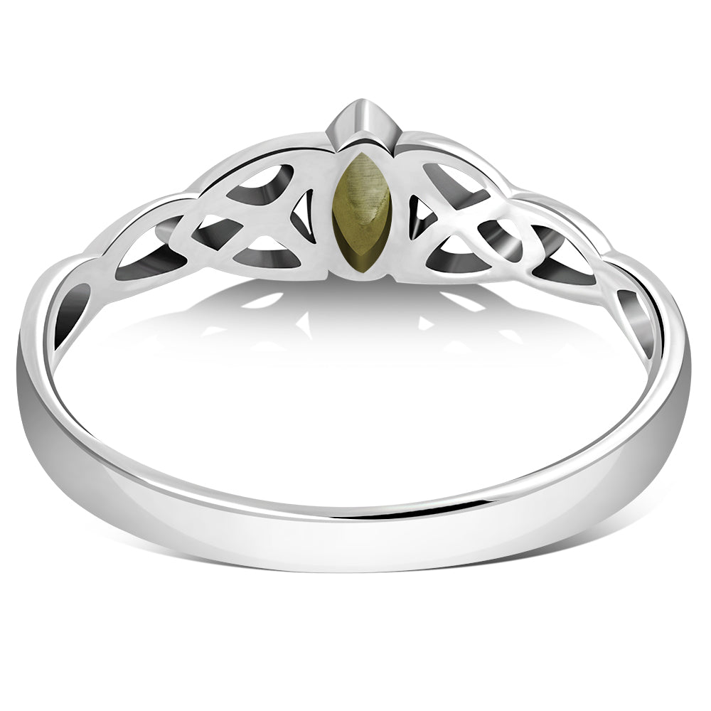 Celtic Silver Ring w/ Mother of Pearl
