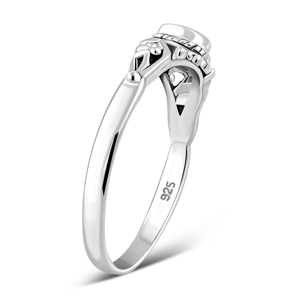Sterling Silver Amethyst Stone Leaves Ring