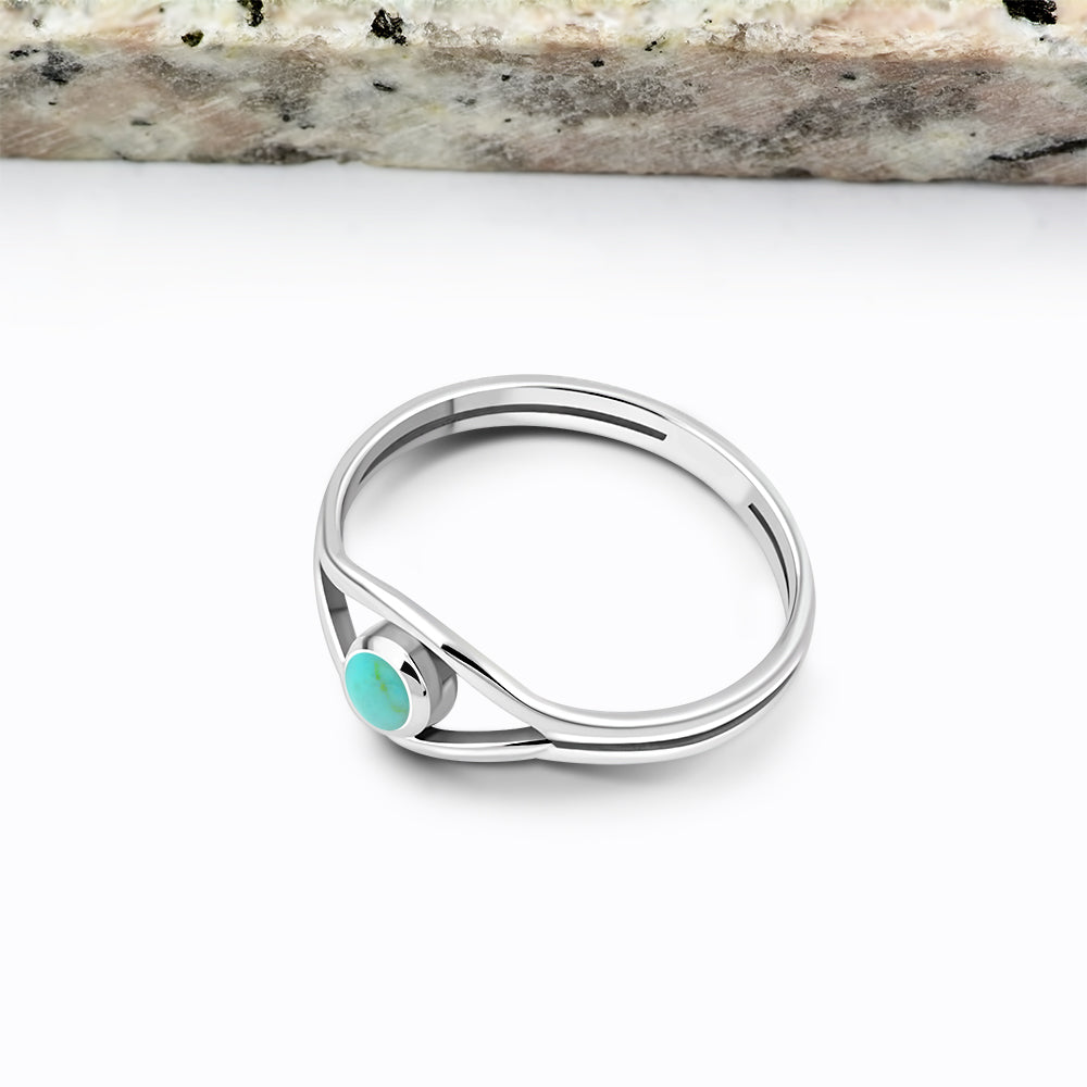 Evil Eye Sterling Silver Turquoise Ring