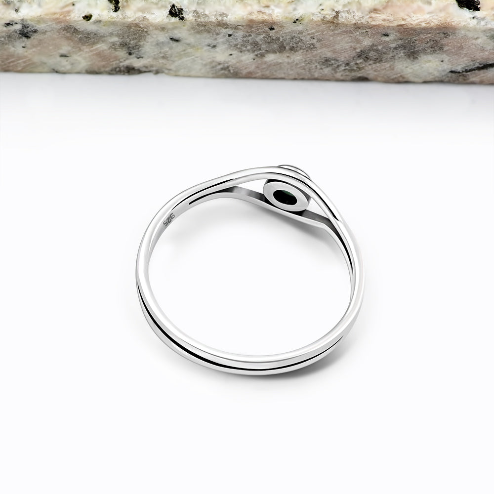 Evil Eye Sterling Silver Turquoise Ring