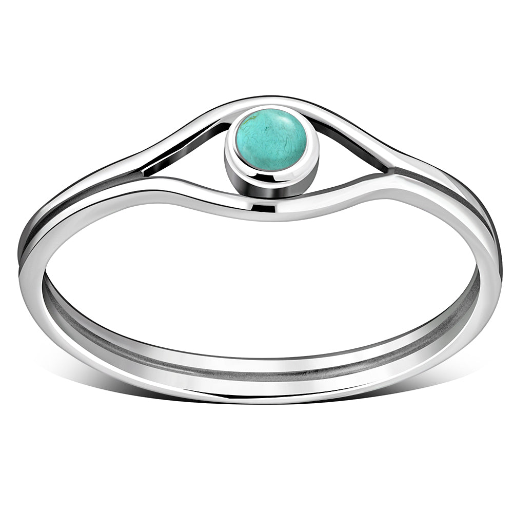 Evil Eye Sterling Silver Turquoise Ring