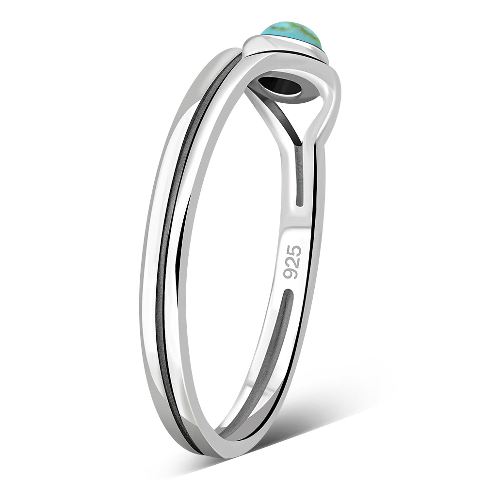 Evil Eye Sterling Silver Turquoise Ring