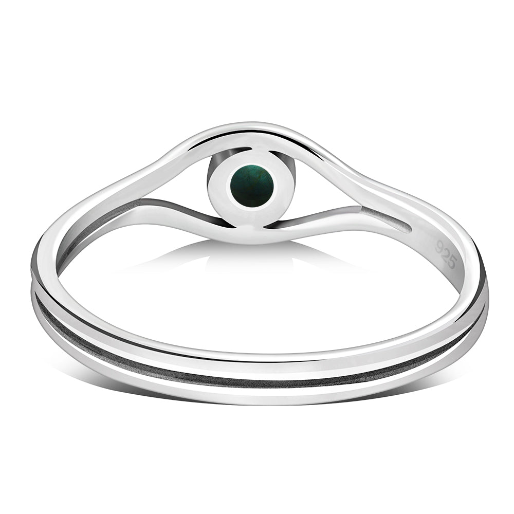 Evil Eye Sterling Silver Turquoise Ring