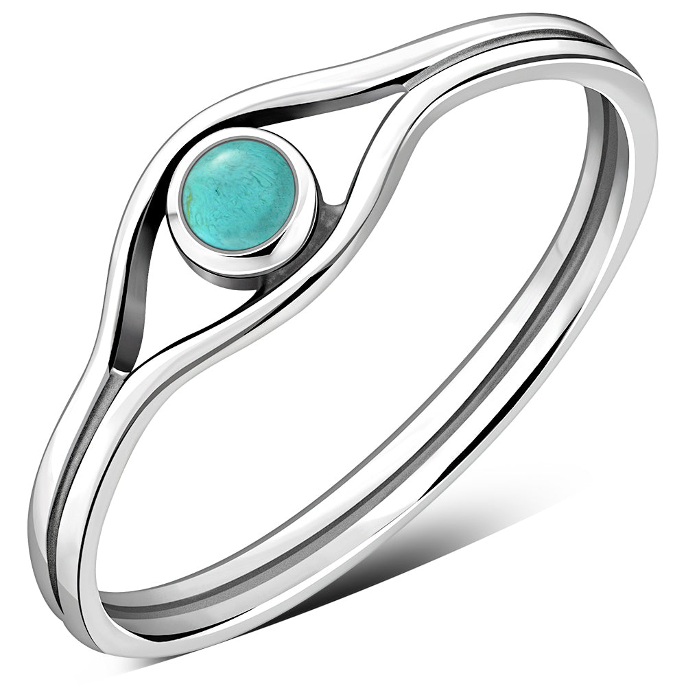 Evil Eye Sterling Silver Turquoise Ring