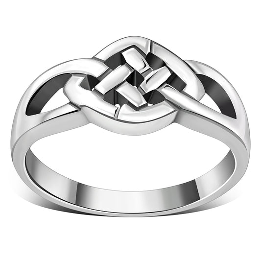 Plain Celtic Knot Ring Sterling Silver