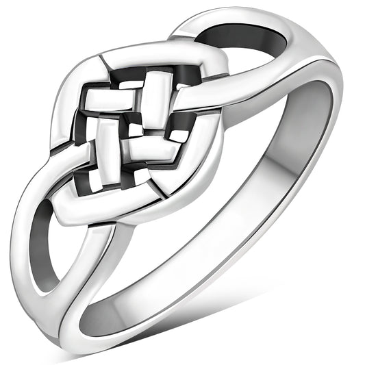 Plain Celtic Knot Ring Sterling Silver