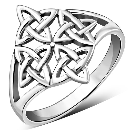 Celtic Knot Plain Solid Sterling Silver Ring
