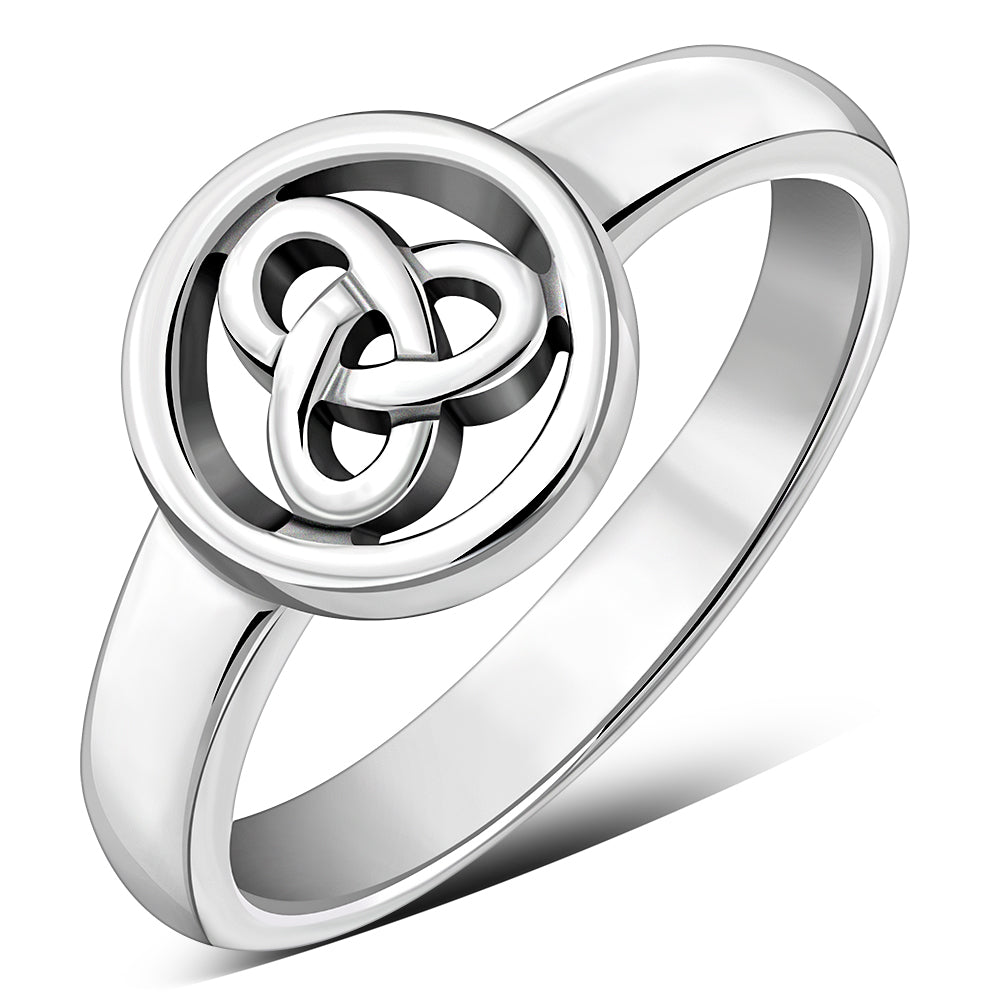 Celtic Trinity Plain Sterling Silver Ring