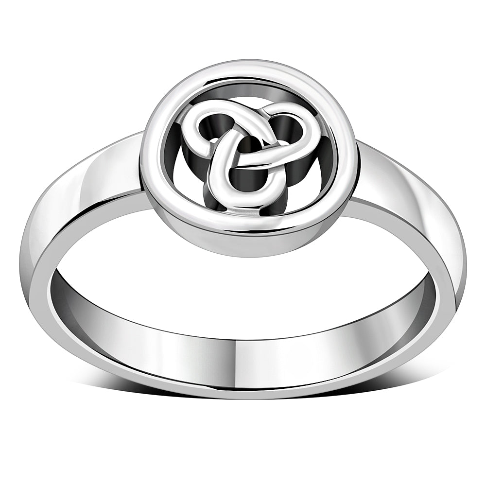 Celtic Trinity Plain Sterling Silver Ring