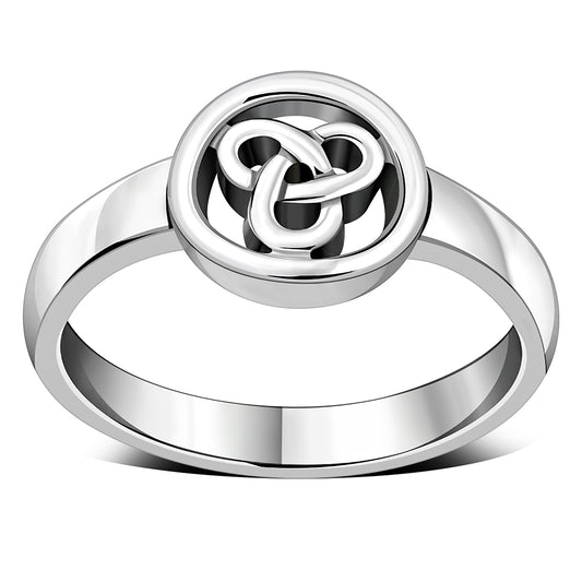 Celtic Trinity Plain Sterling Silver Ring