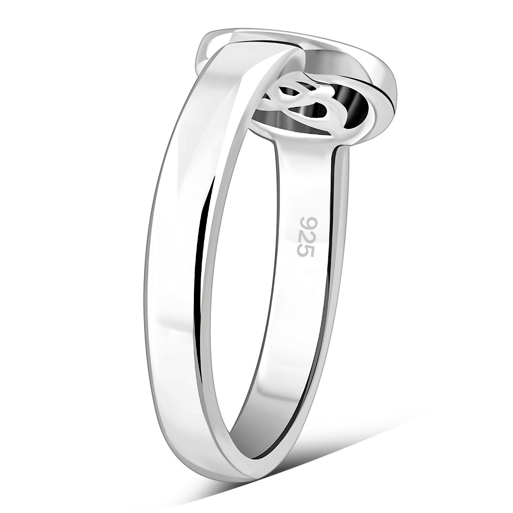 Celtic Trinity Plain Sterling Silver Ring