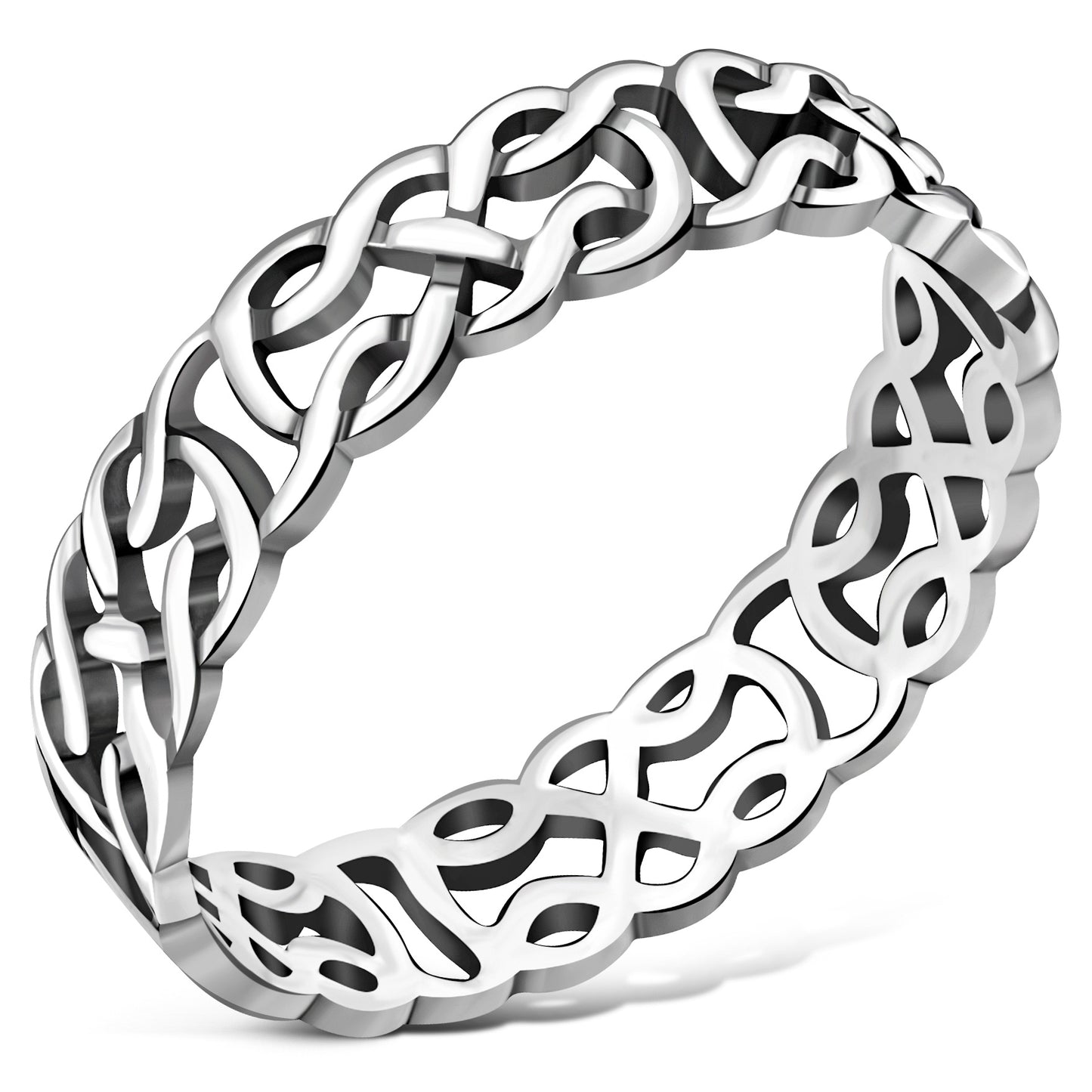 Plain Silver Celtic Band Ring