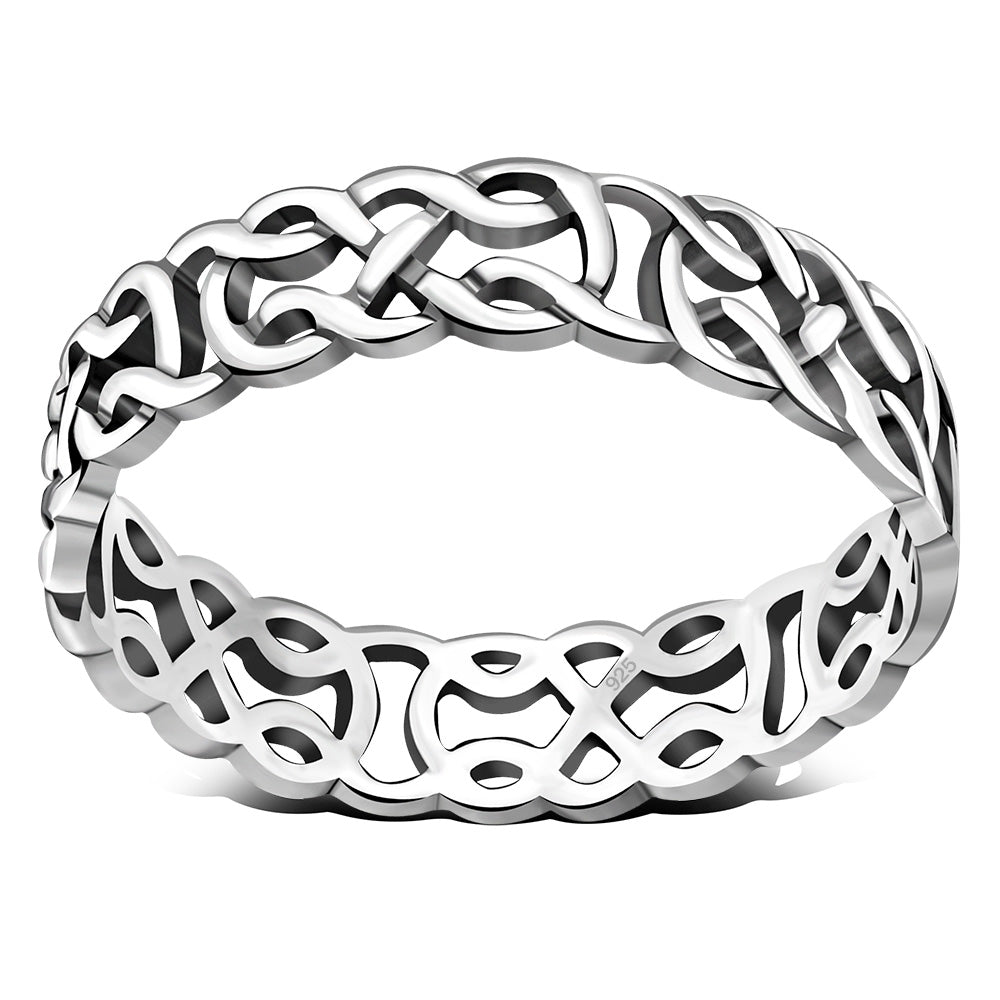 Plain Silver Celtic Band Ring