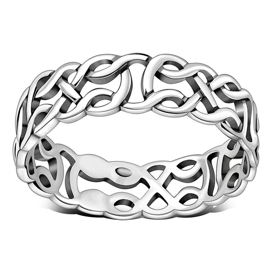 Plain Silver Celtic Band Ring