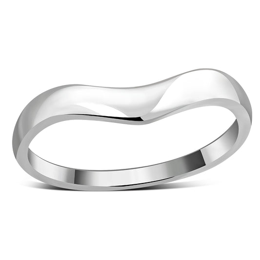 Simple Design Plain Sterling Silver Band Ring